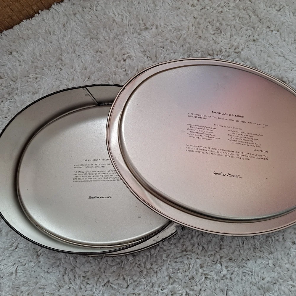 Vintage 60s Biscuit Tin by Sunshine Biscuits Storage Tin